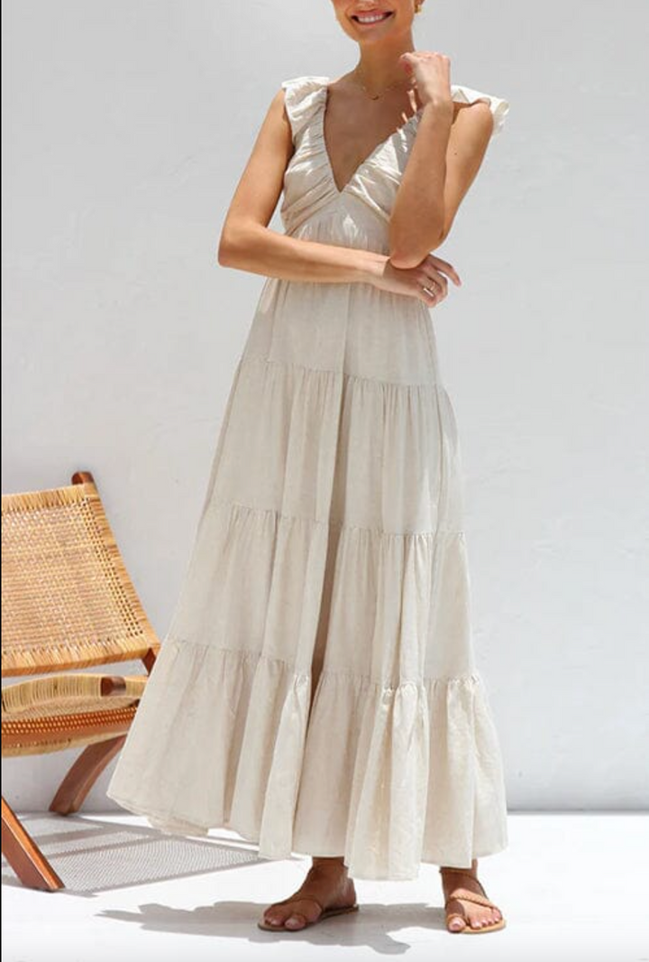 Bella Stride| Elegant Maxi Dress with Ruffles