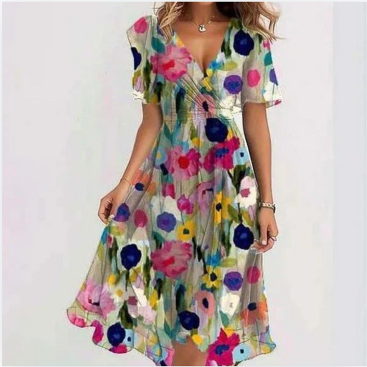 Bella Stride| Elegant short sleeve dress