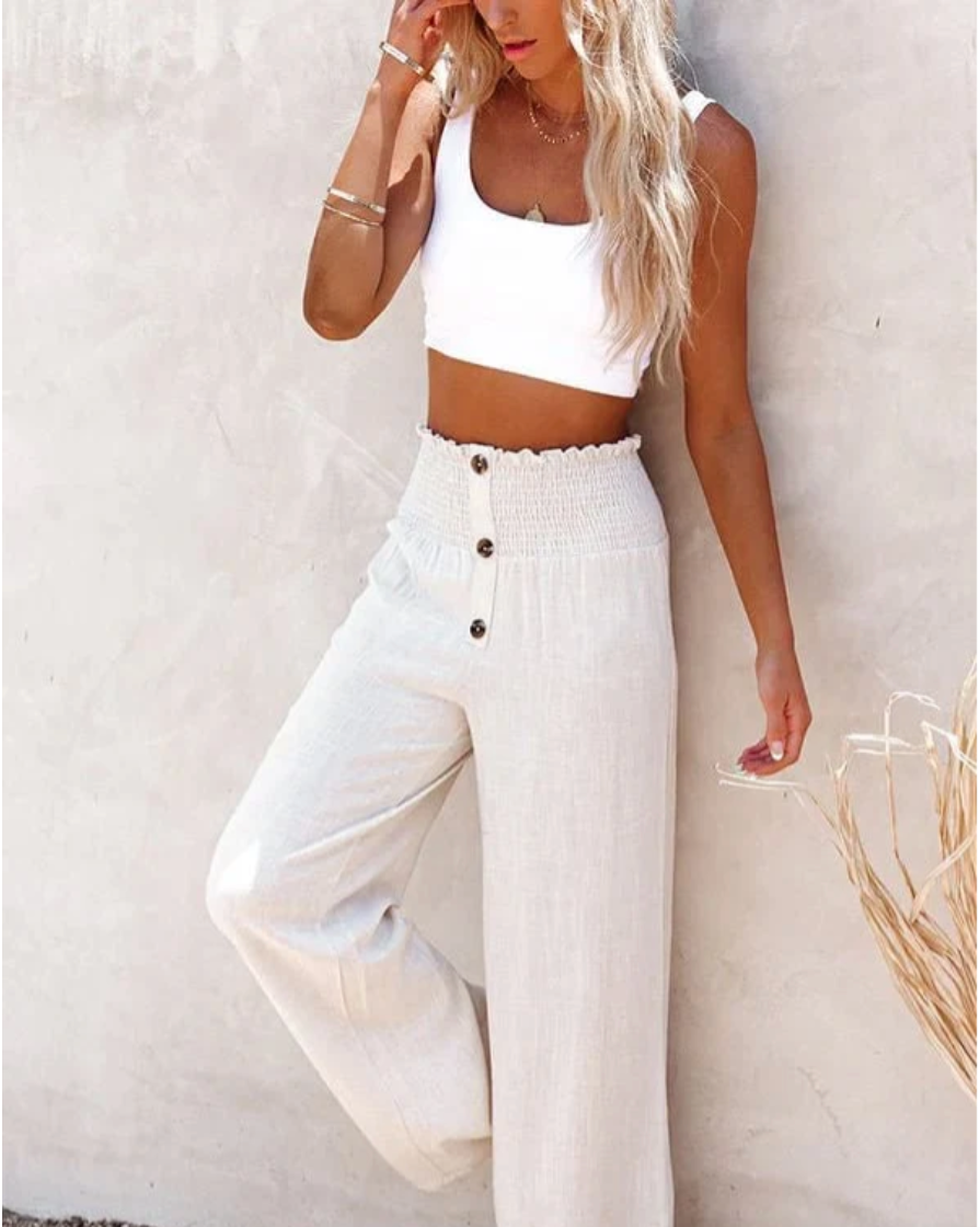 Bella Stride| Riana - High-Waist Relaxed Pants