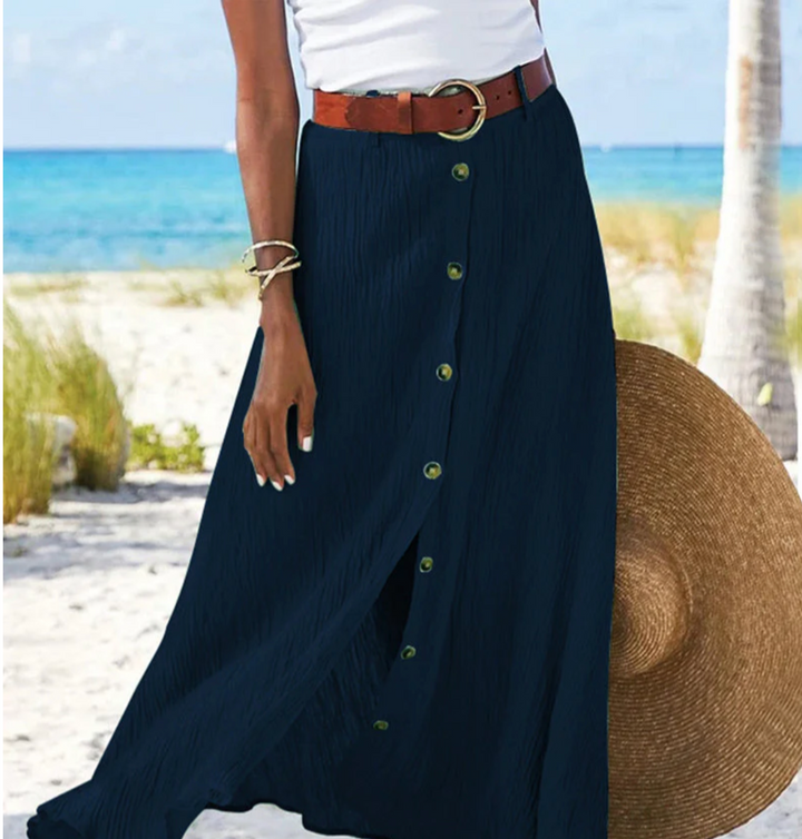 Bella Stride| Syndy - Flowing Button Skirt
