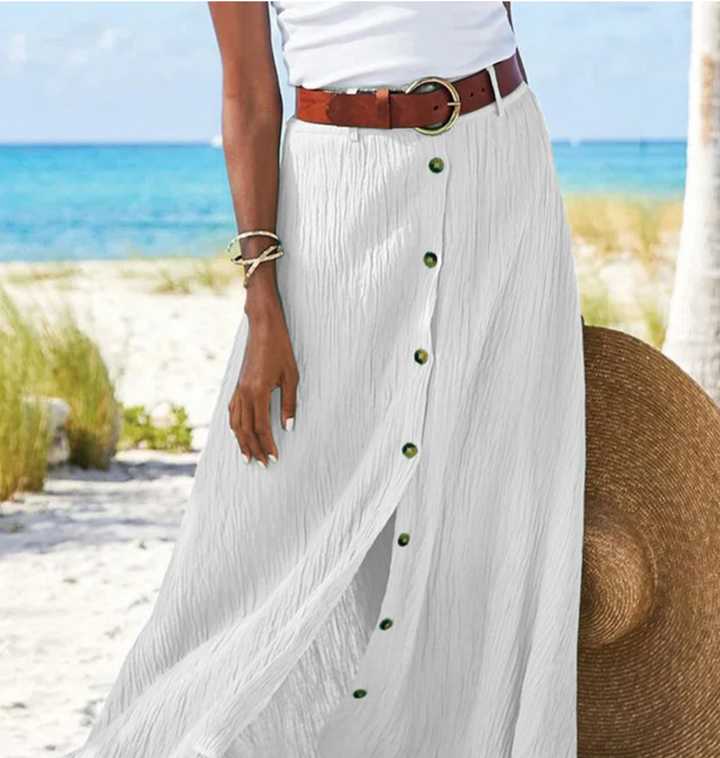 Bella Stride| Syndy - Flowing Button Skirt