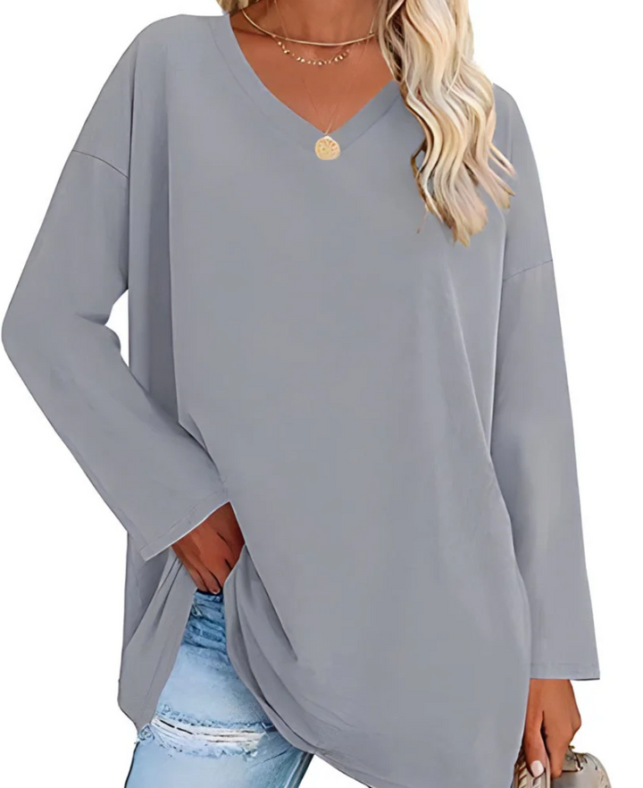 Bella Stride| Alicia™ - Relaxed V-Neck Sweater