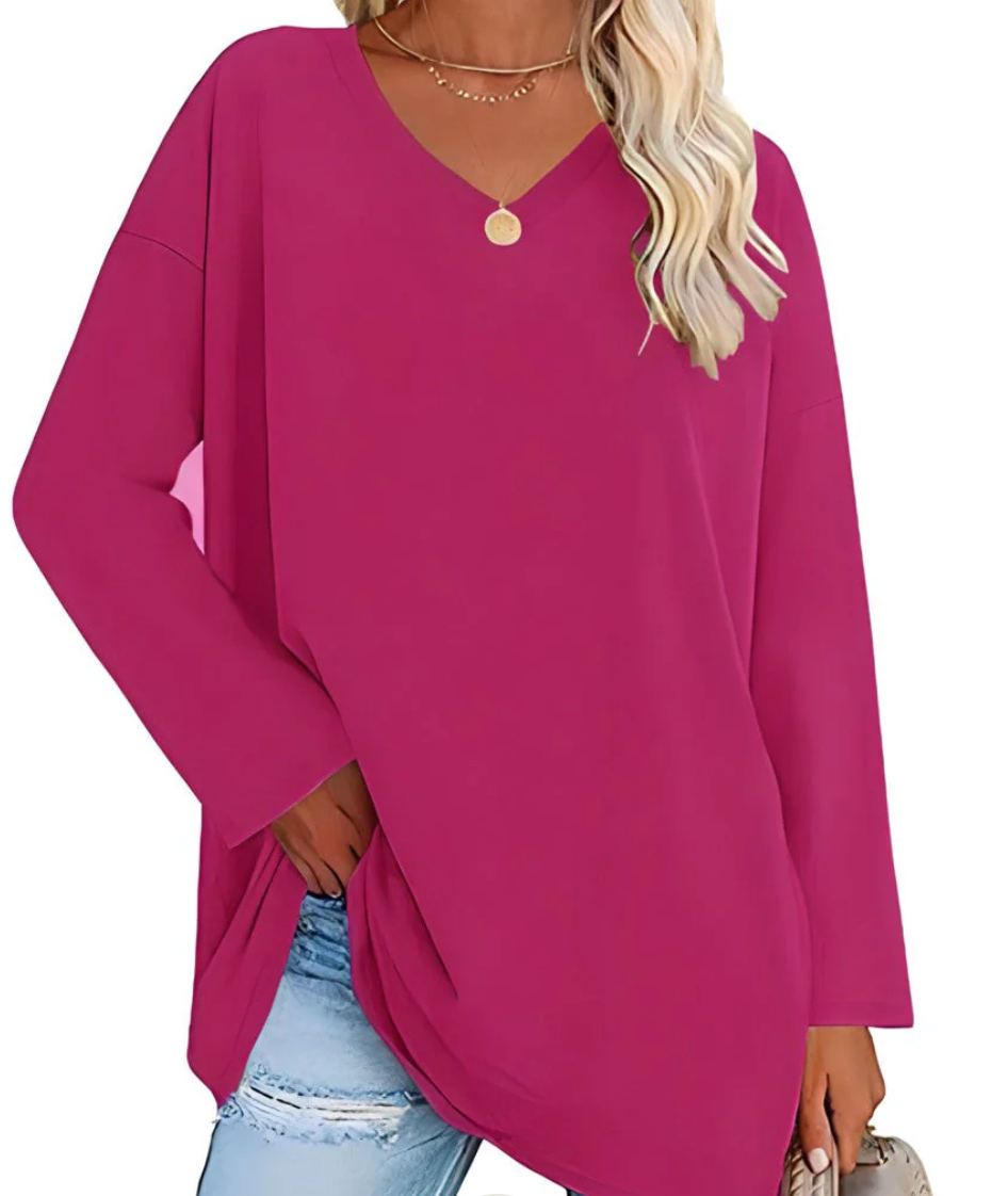 Bella Stride| Alicia™ - Relaxed V-Neck Sweater