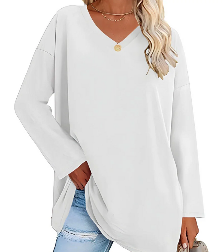 Bella Stride| Alicia™ - Relaxed V-Neck Sweater