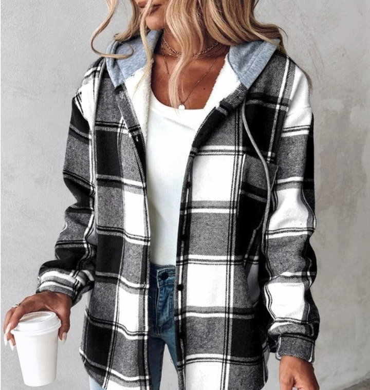 Bella Stride| Blair- Cozy Plaid Hoodie