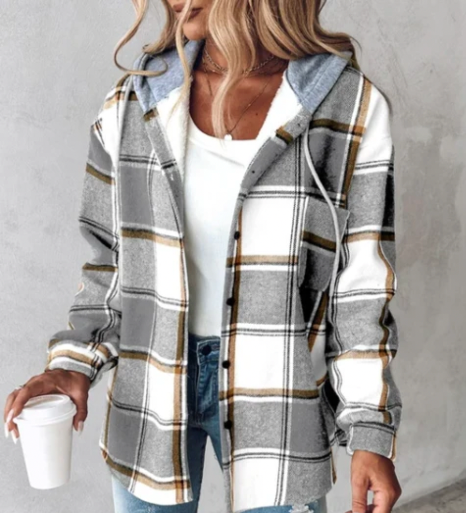 Bella Stride| Blair- Cozy Plaid Hoodie