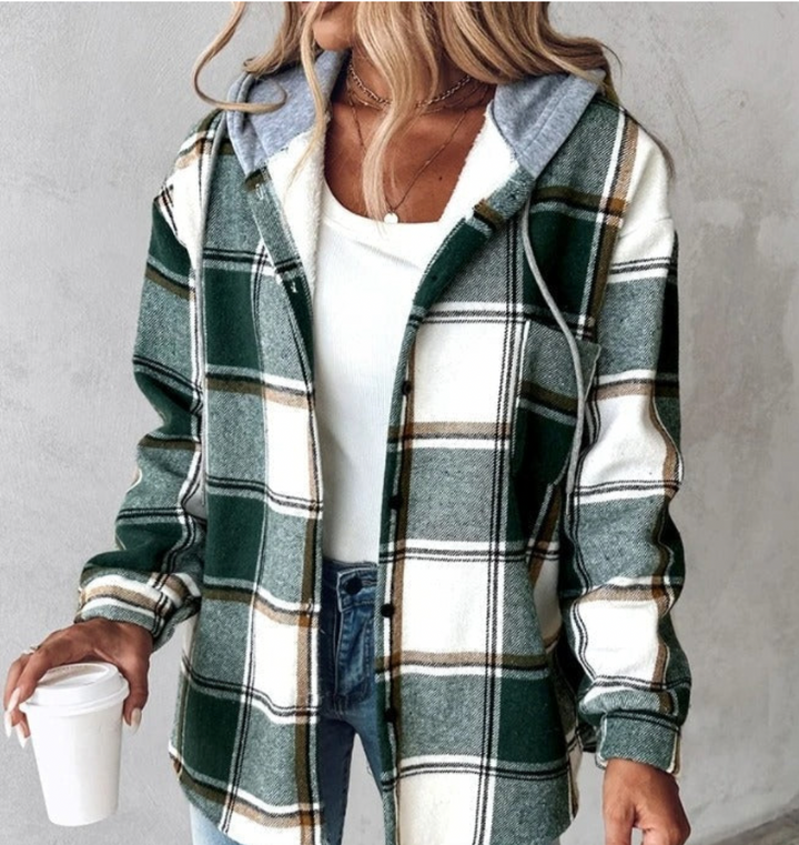Bella Stride| Blair- Cozy Plaid Hoodie